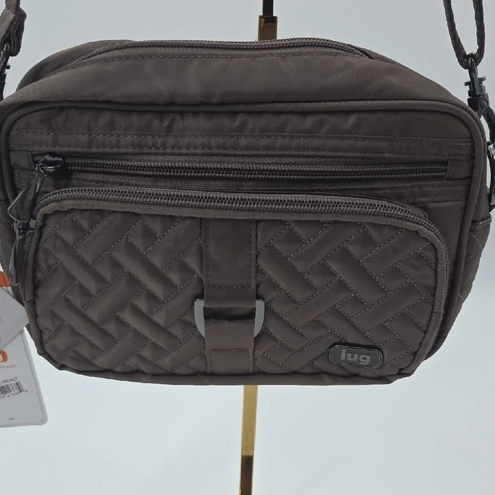 Lug Carousel Quilted Messenger Bag in Walnut NWT